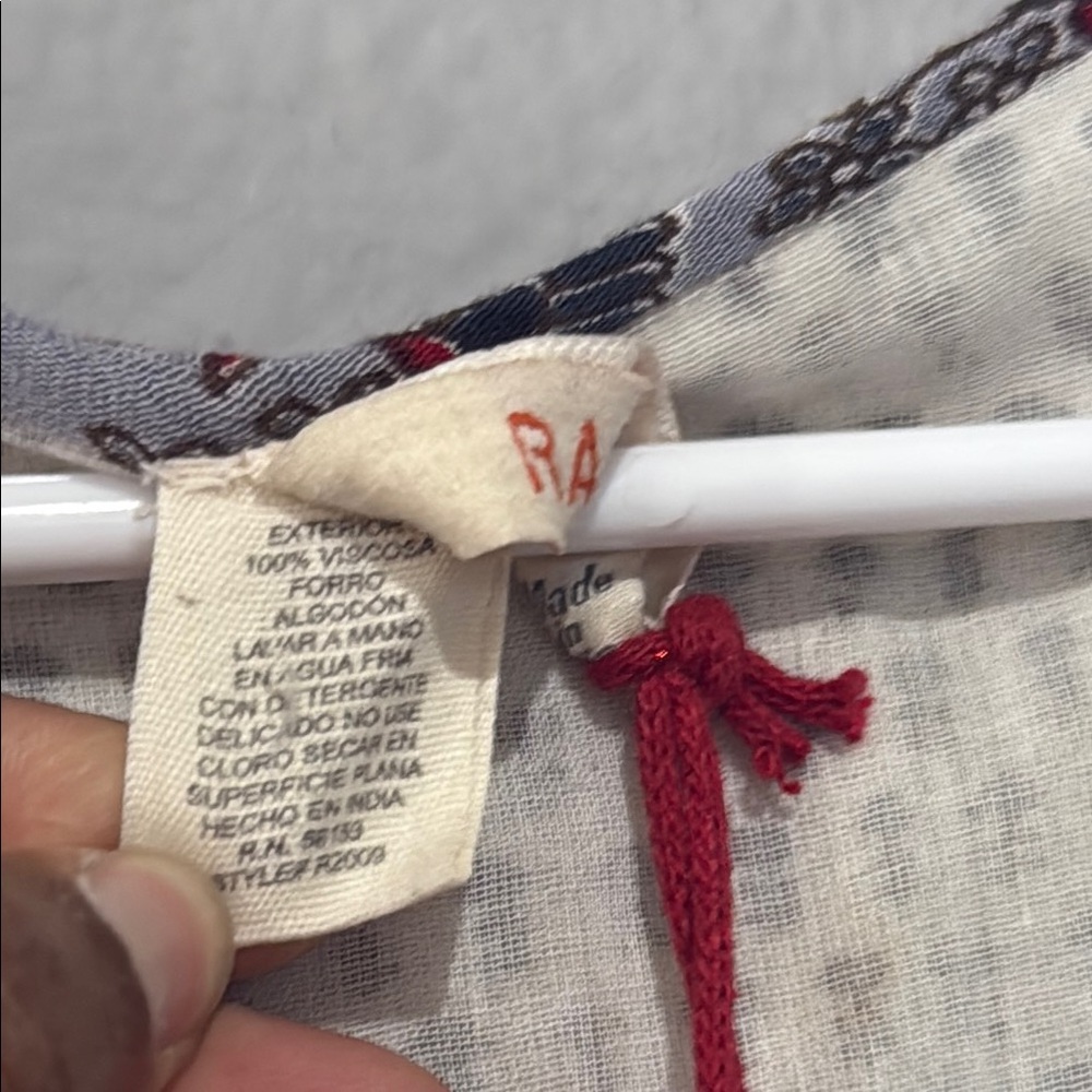 Anthropologie Red, Black & White Printed Maxi Dress - Picture 6 of 15